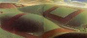 Grant Wood Spring is in oil painting